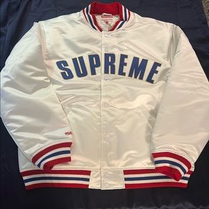 Mitchell and Ness button up varsity jacket